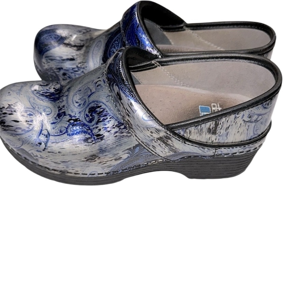 Dansko Blue Artistic Mules - Picture 2 of 11